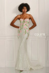 Colette by Daphne CL6101 Stretch Sequin Lace Strapless Dress