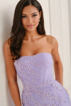 Colette by Daphne CL6125 Tulle Beaded Lace Strapless Dress