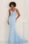 Colette by Daphne CL6155 Glitter Tulle Sleeveless Long Dress