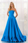 Colette by Daphne CL6189 Mikado Straight Neck Strapless Gown