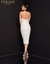 Terani Couture 1811C6027 Beaded Strapless Tea Length Dress