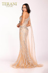 Terani Couture 2012GL2390 Cape Tulle One Shoulder Long Gown