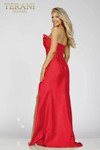 Terani Couture 231P0180 Taffeta Strapless High Slit Dress