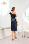 Terani Couture 241C2333 Jacquard Asymmetrical Sheath Dress