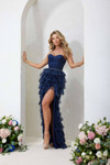 Terani Couture 241P2179 Sequin Tulle Sweetheart Neck Dress