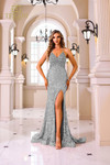 Terani Couture 251P4531 Sequin Tulle Strap Sleeve Prom Dress