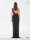 RG2 by Tarik Ediz 52024 Crepe V-Neck Sleeveless Long Dress