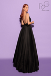 RG2 by Tarik Ediz 53107 Taffeta Straps Sleeve Long Dress