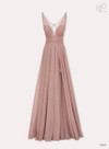 RG2 by Tarik Ediz 54047 Glitter Tulle Sleeveless Long Dress