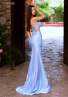 Clarisse 62128 Sheer Beaded Corset Off-shoulder Straps Dress