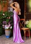 Clarisse 62296 Beaded Semi-Sheer Corset Sleeveless Dress