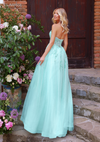 Clarisse 62102 Glitter Tulle Semi-sheer Corset Ball Gown