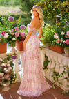 Clarisse 62112 Sequin Beads 3D Flower Petals Strapless Gown