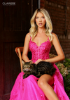 Clarisse 62118 Glitter Tulle Lace Spaghetti Straps Gown