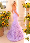 Clarisse 811223 Ruffle Floral Skirt Strapless Fitted Dress