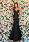 Clarisse 810125 Stretch Taffeta Spaghetti Straps Long Gown