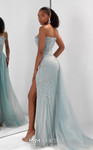MNM Couture M1311 Glitter Strapless Tulle Overskirt Dress