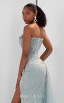 MNM Couture M1311 Glitter Strapless Tulle Overskirt Dress