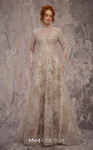 MNM Couture J02720 Sequined Embroidered Jewel Neck Gown