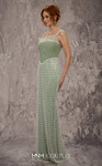 MNM Couture J03553 Beaded Embroidered Straps Sleeve Gown