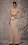 MNM Couture J03571 Rayon Crepe Embroidered Strapless Gown