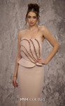 MNM Couture J03571 Rayon Crepe Embroidered Strapless Gown