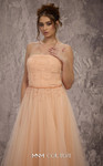 MNM Couture J03604 Embroidered Organza Strapless Long Gown