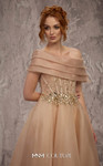 MNM Couture J03599 Crystal Embroidered Organza Ballgown