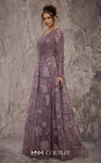 MNM Couture J03621 Fringe Beaded Embroidered Round Neck Gown