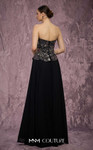 MNM Couture Q7778 Chiffon Beaded Strapless Corset Gown