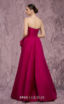 MNM Couture Q8017 Taffeta Embroidered Strapless A-line Gown
