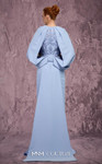 MNM Couture Q7615 Crepe Embellished Cape Sleeves Long Gown