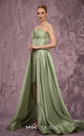 MNM Couture Q2024 Taffeta Embroidery Strapless High-Low Gown