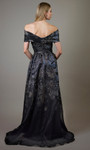 Janique 361050 Textured Straight Strapless Overskirt Gown