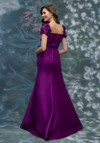 MGNY By Morilee 2070001 Mikado Tulle Satin Cap Sleeve Gown