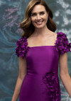 MGNY By Morilee 2070001 Mikado Tulle Satin Cap Sleeve Gown
