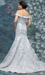 MGNY By Morilee 2070005 Brocade Off Shoulder Sleeves Gown