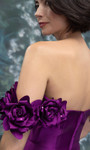 MGNY By Morilee 2070019 Mikado 3D Floral Off Shoulder Gown