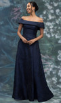 MGNY By Morilee 2070029 Brocade Fold Over Neckline Gown