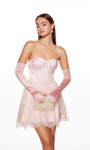 Alyce Paris 30011 Chantilly Lace Strapless Short Dress