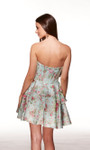Alyce Paris 30037 Soft Satin Tiered Ruffle Skirt Short Dress