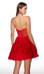 Alyce Paris 30079 Satin 3D Rose Pocket Strapless Short Dress