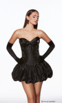 Alyce Paris 30083 Liquid Satin Pockets Strapless Short Dress
