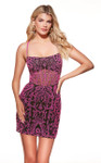 Alyce Paris 40010 Hand Beaded Scoop Neck Sheath Short Dress