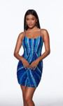 Alyce Paris 40013 Hand Beaded Scoop Neck Sheath Short Dress