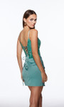 Alyce Paris 40036 Satin Chiffon Beaded Lace Short Dress