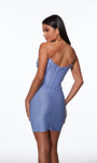 Alyce Paris 40042 Shiny Jersey Strapless Sheath Short Dress