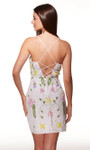 Alyce Paris 40061 Hand Beaded Floral Lace Sheath Short Dress