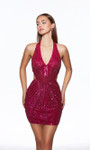 Alyce Paris 40096 Hand Beaded Plunging V-Neck Short Dress