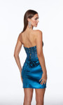 Alyce Paris 40122 Metallic Satin Strapless Short Dress